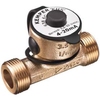 Flow and temperature sensor series KP138-6G Pt1000 bronze measuring ranges 0 - 100 °C and 9 - 150 l/min output signal 4 - 20 mA DN32 1.1/2" BSPP